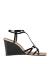 Vicenza ) Woman Sandals Black Size 8 Leather In Black