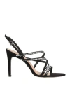 Vicenza ) Woman Sandals Black Size 8 Leather In Black