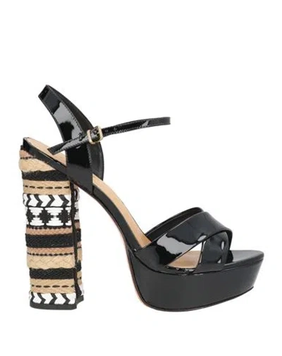 Vicenza ) Woman Sandals Black Size 8 Leather