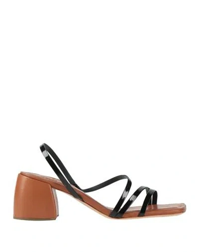 Vicenza ) Woman Sandals Black Size 8 Leather