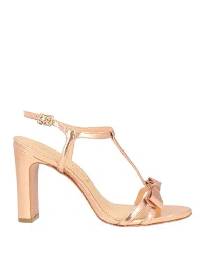 Vicenza ) Woman Sandals Copper Size 7 Leather In Neutral