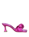 Vicenza ) Woman Sandals Fuchsia Size 7 Leather In Pink