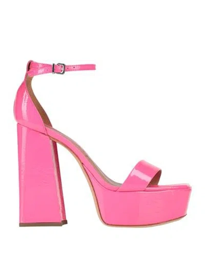 Vicenza ) Woman Sandals Fuchsia Size 8 Leather In Pink