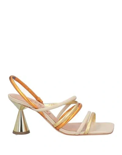 Vicenza ) Woman Sandals Gold Size 7 Leather