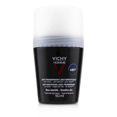 Vichy Men's Homme 48h* Anti-irritations & Anti Perspirant Roll-on Deodorant Rollerball 1.69 oz Bath In White