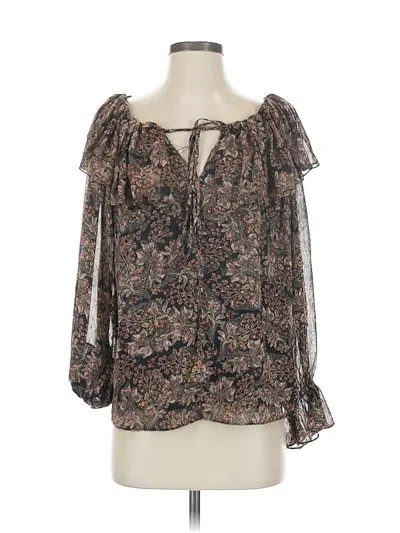 Pre-owned Vici 3/4 Sleeve Blouse In Brown