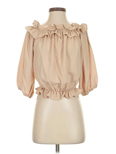 Pre-owned Vici 3/4 Sleeve Blouse In Brown