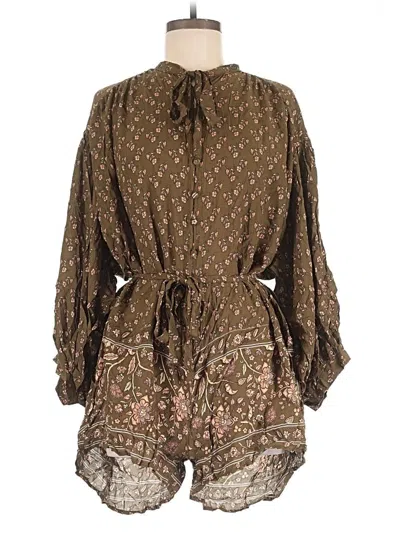 Pre-owned Vici 3/4 Sleeve Blouse In Brown