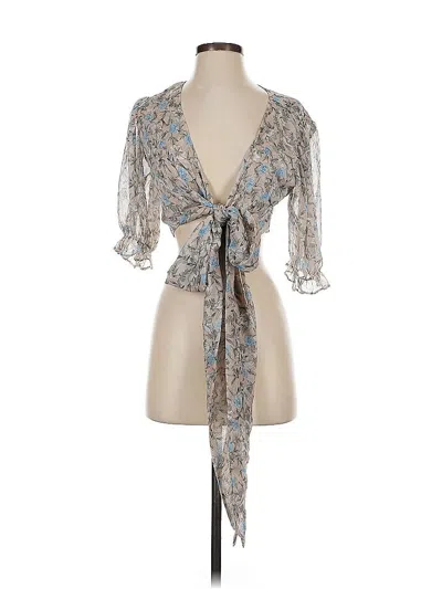 Pre-owned Vici 3/4 Sleeve Blouse In Gray