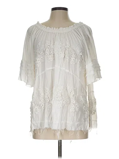 Pre-owned Vici 3/4 Sleeve Blouse In Ivory