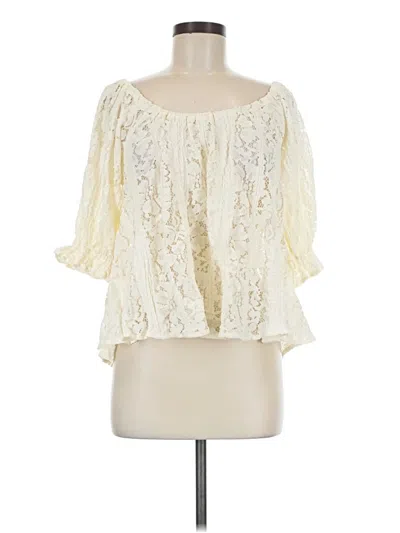 Pre-owned Vici 3/4 Sleeve Blouse In Ivory