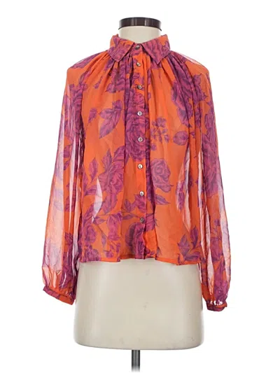 Pre-owned Vici 3/4 Sleeve Blouse In Orange