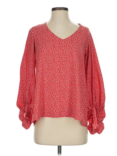 Pre-owned Vici 3/4 Sleeve Blouse In Red
