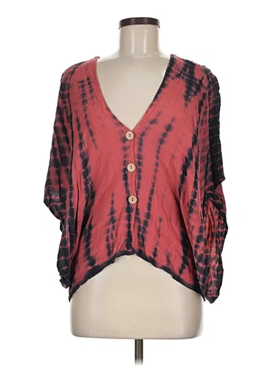 Pre-owned Vici 3/4 Sleeve Blouse In Red