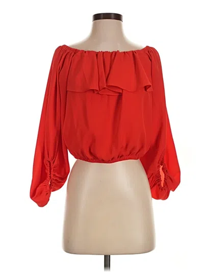 Pre-owned Vici 3/4 Sleeve Blouse In Red