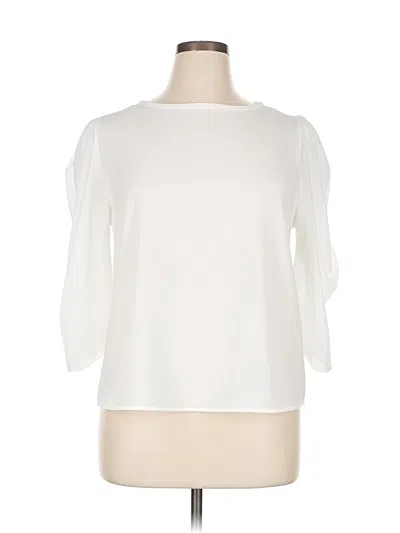Pre-owned Vici 3/4 Sleeve Blouse In White