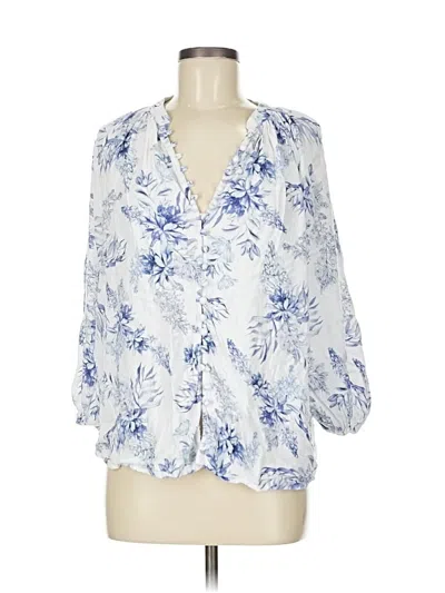 Pre-owned Vici 3/4 Sleeve Blouse In White