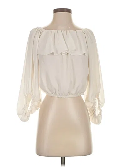 Pre-owned Vici 3/4 Sleeve Blouse In White
