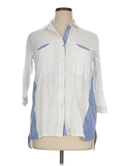 Pre-owned Vici 3/4 Sleeve Blouse In White