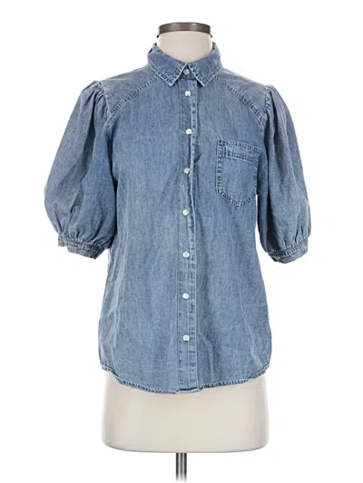 Pre-owned Vici 3/4 Sleeve Button Down Shirt In Blue
