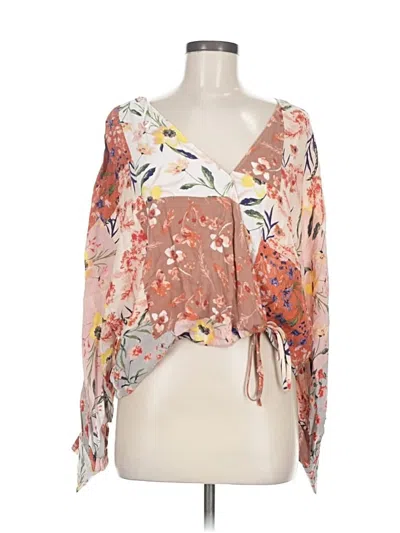 Pre-owned Vici 3/4 Sleeve T-shirt In Brown