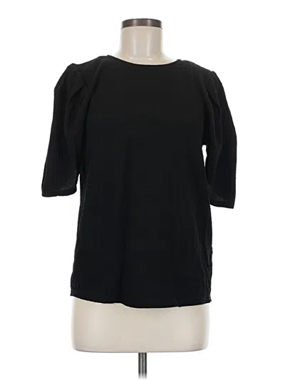 Pre-owned Vici 3/4 Sleeve Top Black Square Neckline Tops
