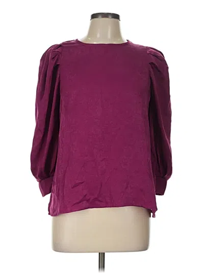 Pre-owned Vici 3/4 Sleeve Top Burgundy Boatneck Tops
