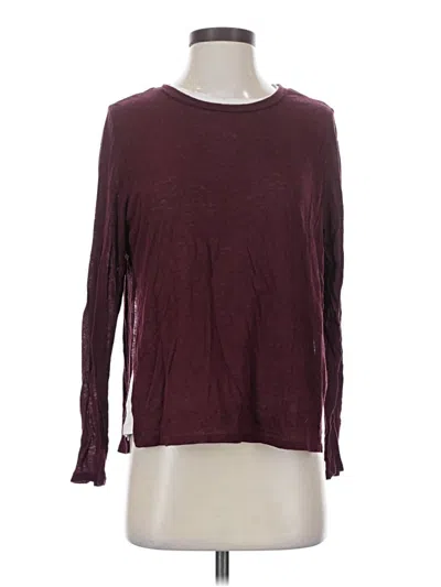 Pre-owned Vici 3/4 Sleeve T-shirt In Burgundy