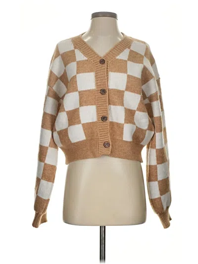 Pre-owned Vici Cardigan Sweater In Brown