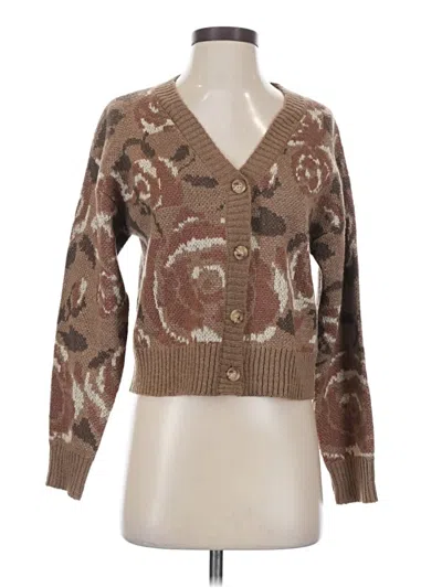 Pre-owned Vici Cardigan Sweater In Brown