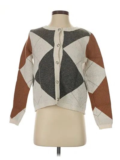 Pre-owned Vici Cardigan Sweater In Brown