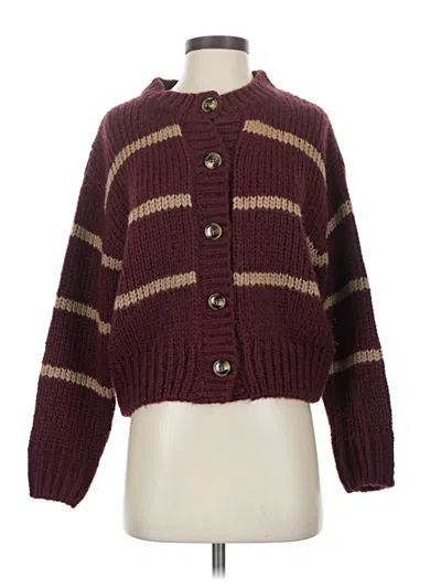 Pre-owned Vici Cardigan Sweater In Burgundy