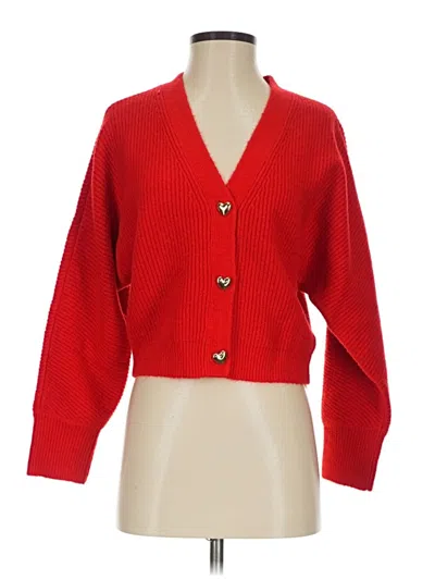 Pre-owned Vici Cardigan Sweater In Red