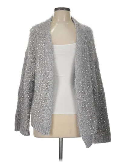 Pre-owned Vici Cardigan Sweater In Silver
