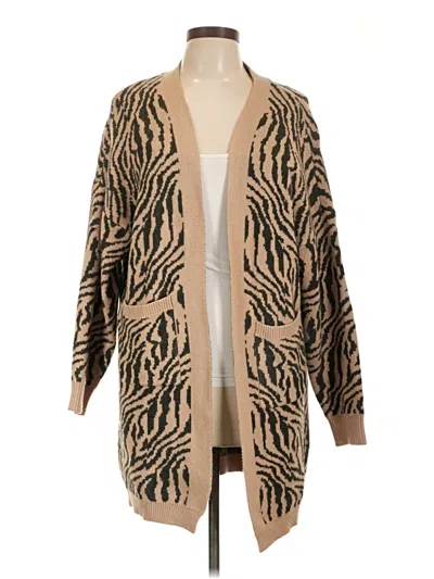 Pre-owned Vici Cardigan Sweater In Tan