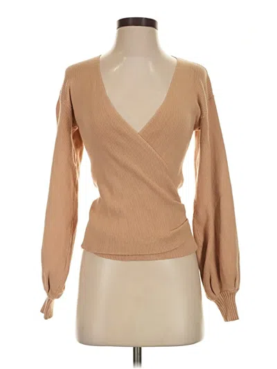 Pre-owned Vici Cardigan Sweater In Tan