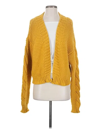 Pre-owned Vici Cardigan Sweater In Yellow