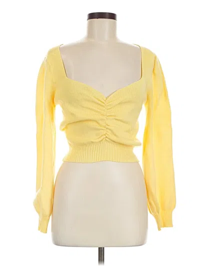 Pre-owned Vici Cardigan Sweater In Yellow