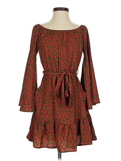 Pre-owned Vici Casual Dress In Brown