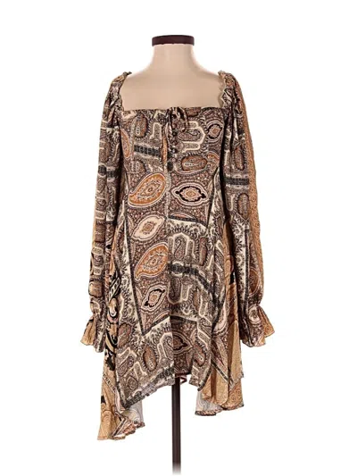 Pre-owned Vici Casual Dress In Brown