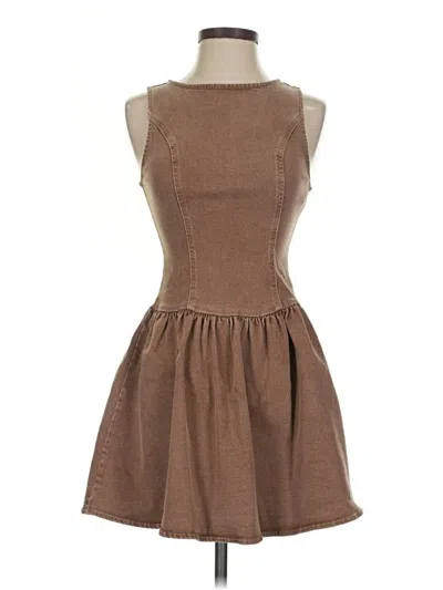 Pre-owned Vici Casual Dress In Brown