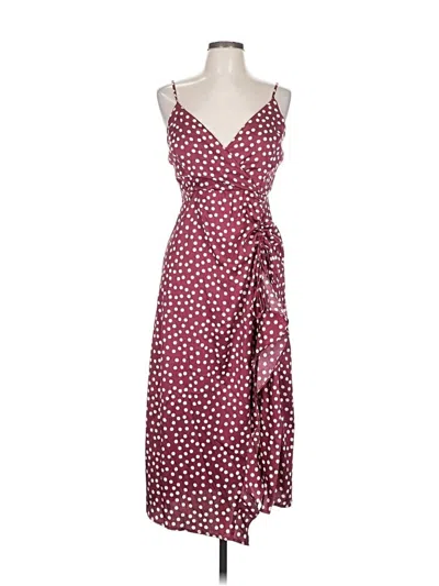 Pre-owned Vici Casual Dress In Burgundy