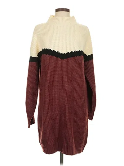 Pre-owned Vici Casual Dress In Burgundy