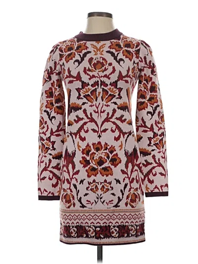 Pre-owned Vici Casual Dress In Burgundy