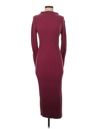 Pre-owned Vici Casual Dress In Burgundy