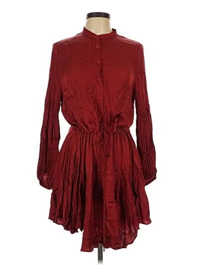 Pre-owned Vici Casual Dress In Burgundy