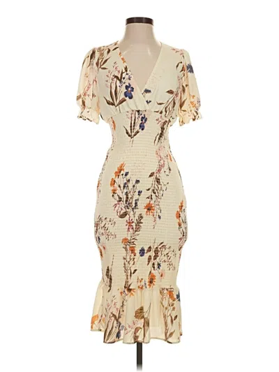 Pre-owned Vici Cocktail Dress In Tan