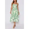 Vici Collection Abigail Floral Sundress In Green