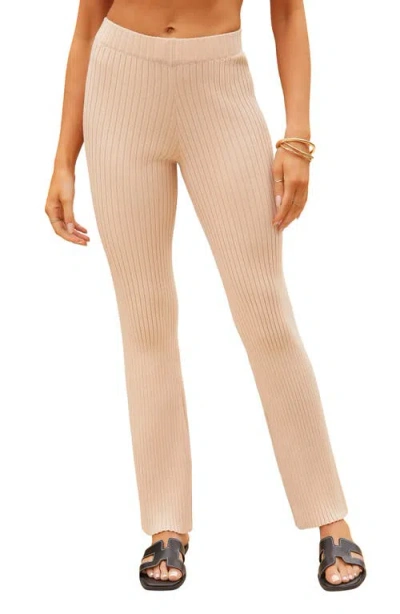 Vici Collection Alaia Rib Pants In Oatmeal