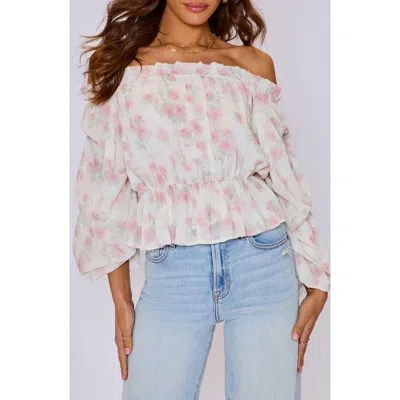 Vici Collection Blossom Off The Shoulder Top In Multi